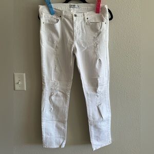 A1 - #6 White distressed straight leg jeans size 28 by Just Black - JBD